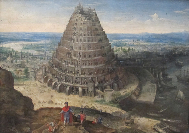 Lucas van Valckenborch, Torre di Babele, 1594